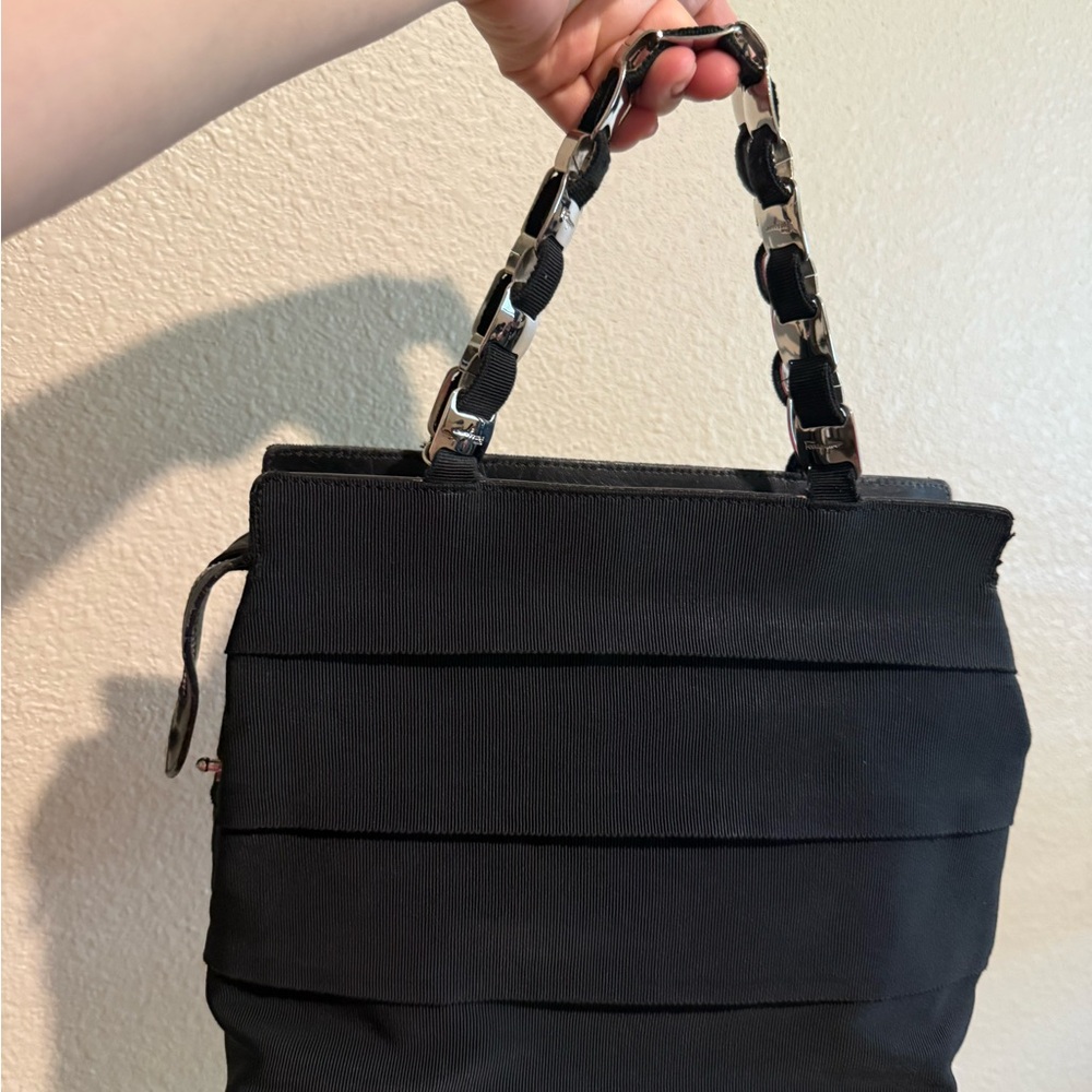 Salvatore Ferragamo Black Chain-Handle Shoulder Bag